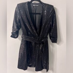 Zara SEQUIN WRAP MINI DRESS, Bloggers favorite